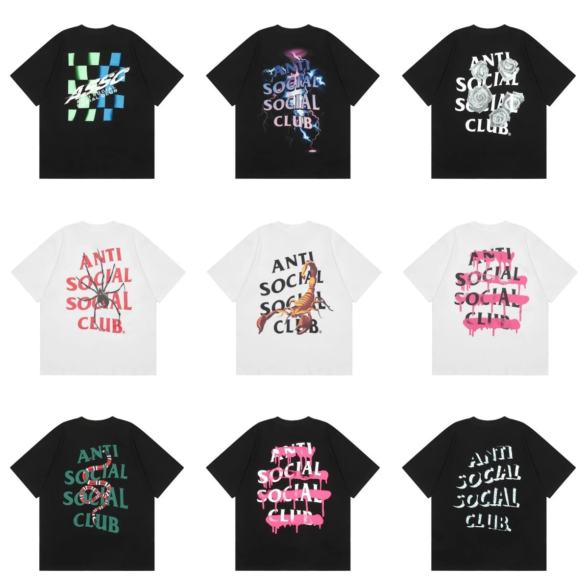 Summer new style letter snake print short sleeve wholesale youth fashion T-shirt  