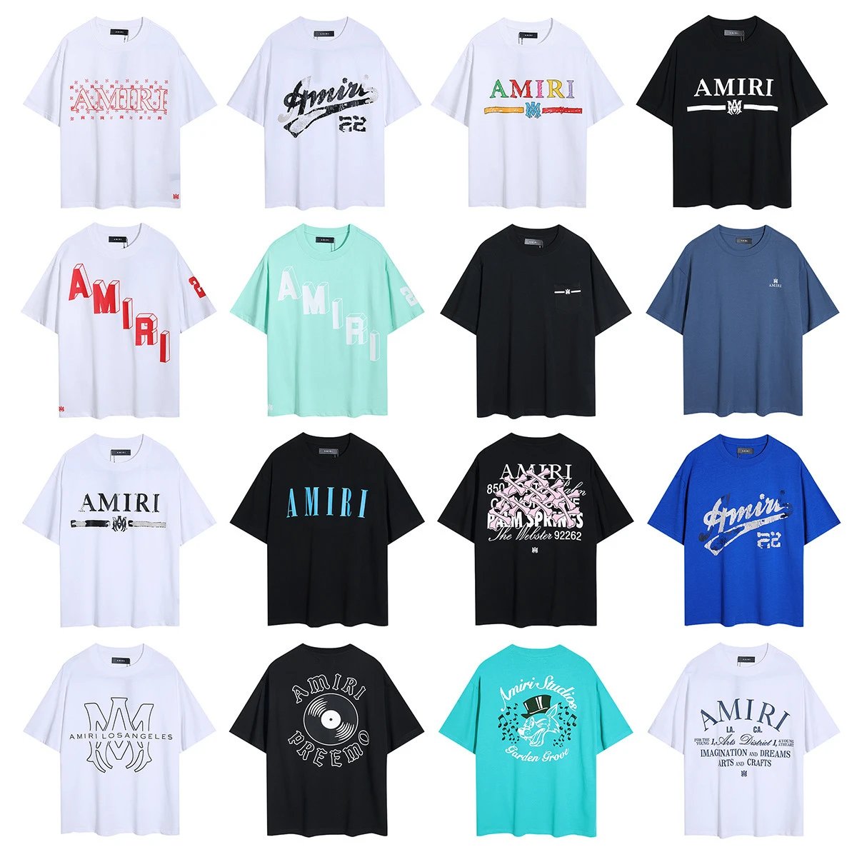 New letter printed cotton round neck short-sleeved T-shirt for men and women in summer  