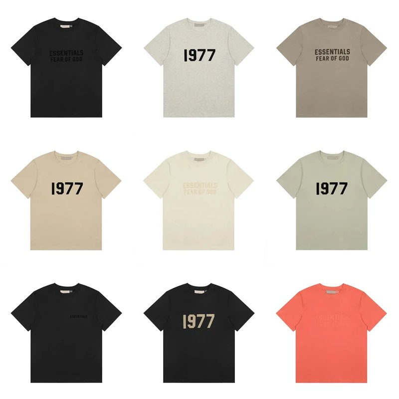 Short-sleeved T-shirt series for men and women, double yarn cotton  