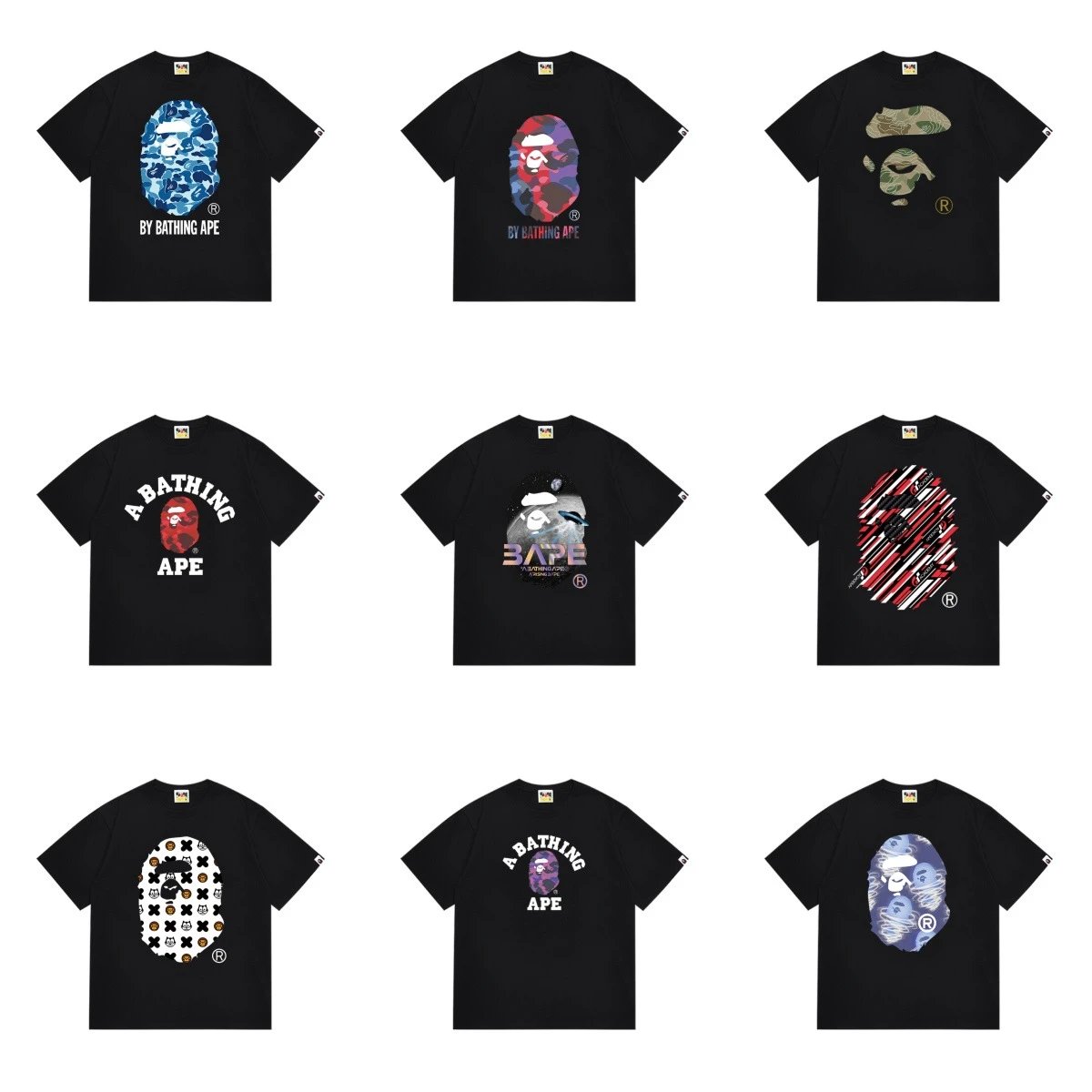Round neck pullover large size loose short sleeve youth T-shirt  